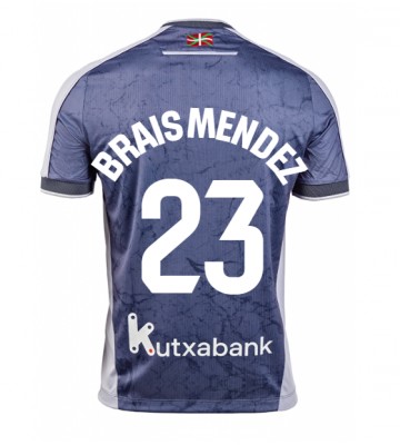 Real Sociedad Brais Mendez #23 Venkovní Dres 2025-26 Krátký Rukáv